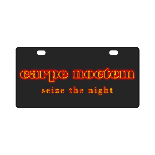 Carpe Noctem Seize the Night License Plate