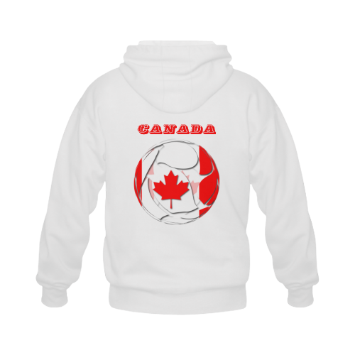 Flag of Canada Gildan Full Zip Hooded Sweatshirt (Model H02)