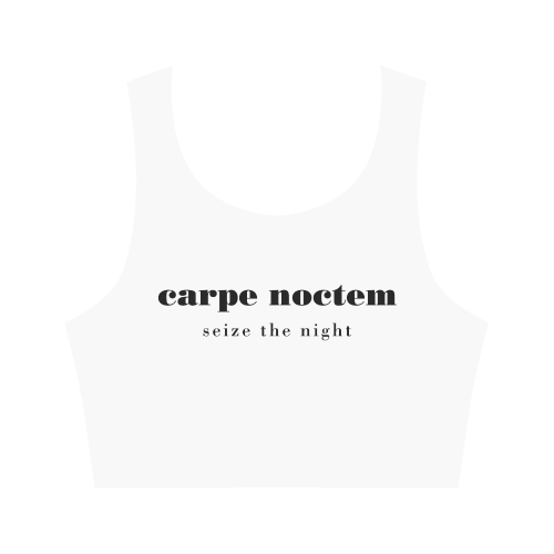 Carpe Noctem Seize the Night Women's Crop Top (Model T42)