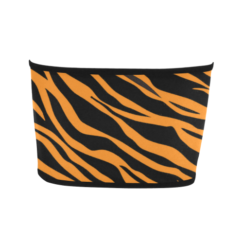 Orange Zebra Stripes Bandeau Top