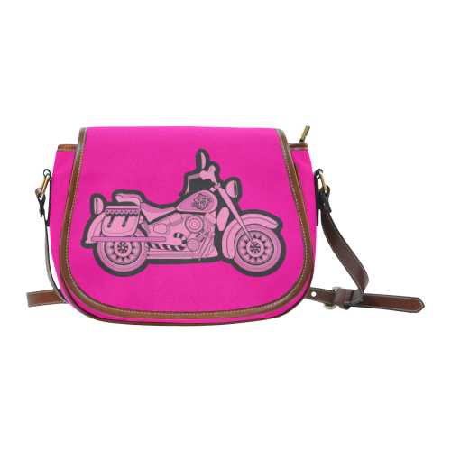 My First Pink Motorcycle Saddle Bag Saddle Bag/Small (Model 1649) Full Customization
