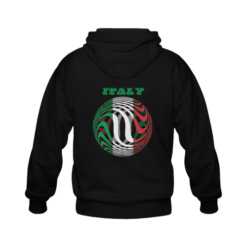 The Flag of Italy Gildan Full Zip Hooded Sweatshirt (Model H02)