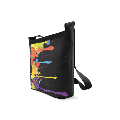 Crazy multicolored running SPLASHES Crossbody Bags (Model 1613)
