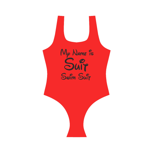 Message: My Name is Suit - Swim Suit Vest One Piece Swimsuit (Model S04)