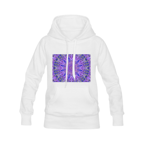 Abstract Plum Ice Crystal Palace Lattice Lace Women's Classic Hoodies (Model H07)