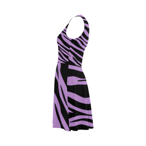 Lavender Zebra Stripes Atalanta Sundress (Model D04)