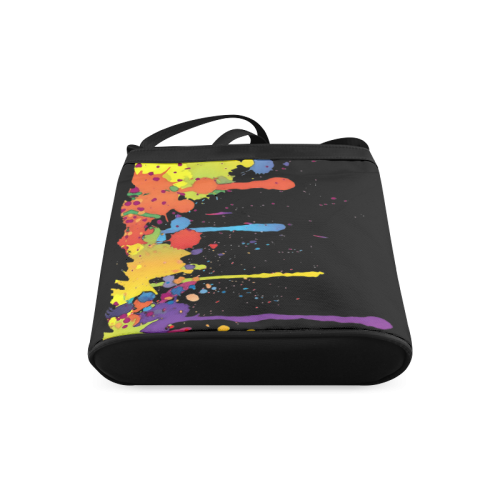 Crazy multicolored running SPLASHES Crossbody Bags (Model 1613)