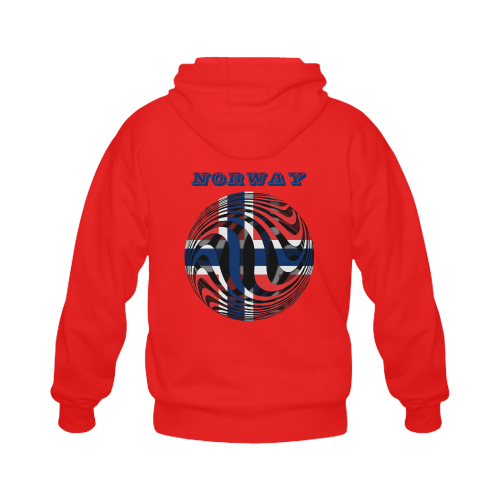 The Flag of Norway Gildan Full Zip Hooded Sweatshirt (Model H02)