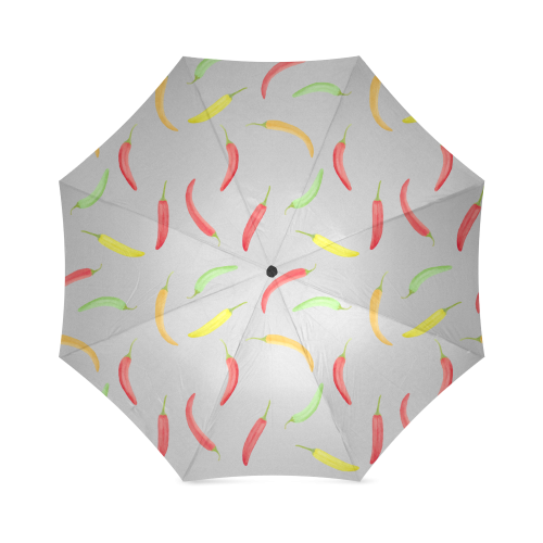 Chilli Peppar on Gray Foldable Umbrella (Model U01)
