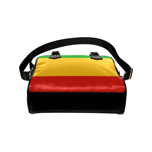 Rastafari Flag Colored Stripes Shoulder Handbag (Model 1634)