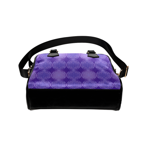 FLOWER OF LIFE stamp pattern purple violet Shoulder Handbag (Model 1634)