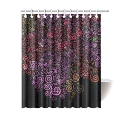 Psychedelic - 3D Rose Shower Curtain 60"x72"