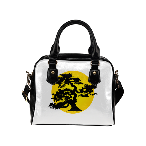 Bonsai Silhouette Sun Shoulder Handbag (Model 1634)