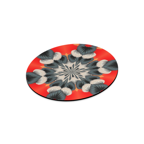 star flower mousepd Round Mousepad