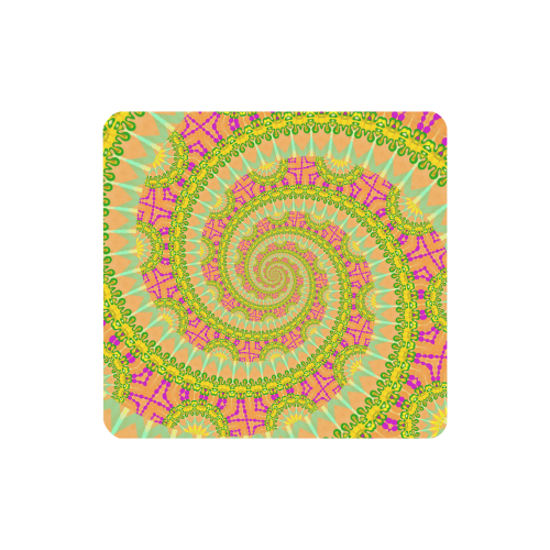 FLOWER POWER SPIRAL SUNNY orange green yellow Women's Clutch Wallet (Model 1637)