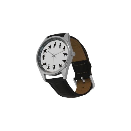 Conceptual Novelty Dog O'Clock Men's Casual Leather Strap Watch(Model 211)