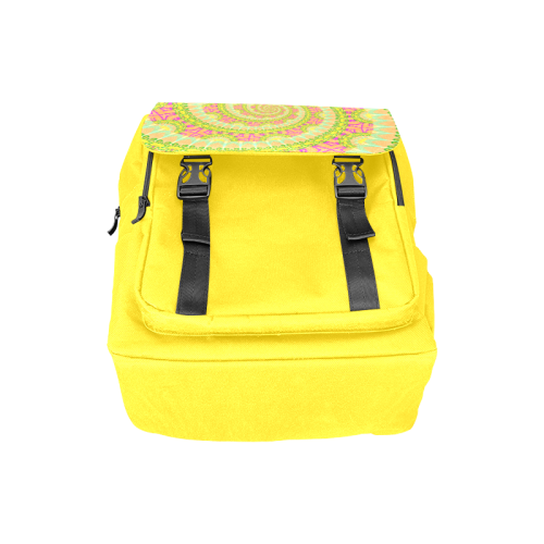 FLOWER POWER SPIRAL SUNNY orange green yellow Casual Shoulders Backpack (Model 1623)