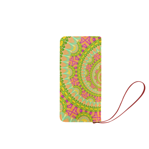 FLOWER POWER SPIRAL SUNNY orange green yellow Women's Clutch Wallet (Model 1637)