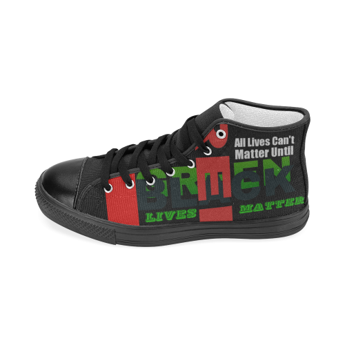 Black Men’s Classic High Top Canvas Shoes (Model 017)