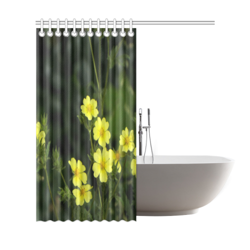 yellow flower garden shower Shower Curtain 69"x72"