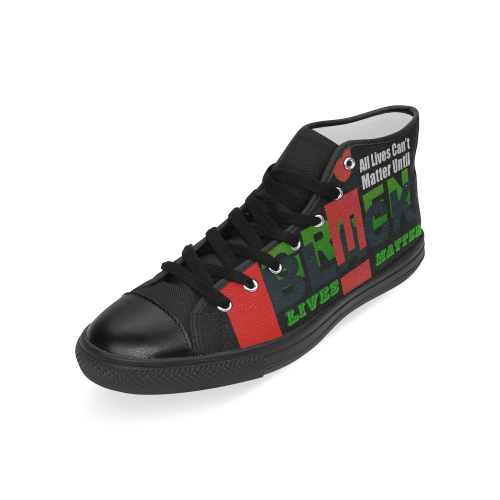 Black Men’s Classic High Top Canvas Shoes (Model 017)