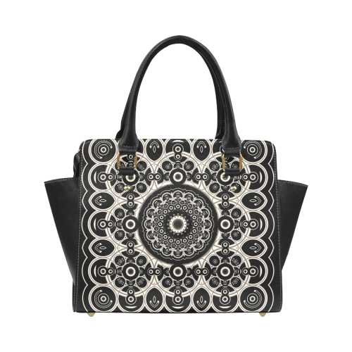 Black Lace Classic Shoulder Handbag (Model 1653)