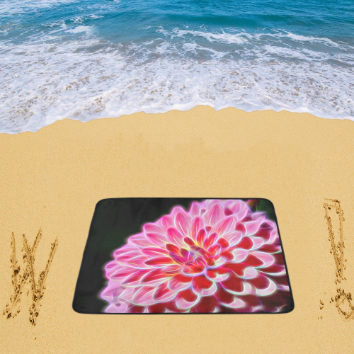 Pink Chrysanthemum Topaz Beach Mat 78"x 60"