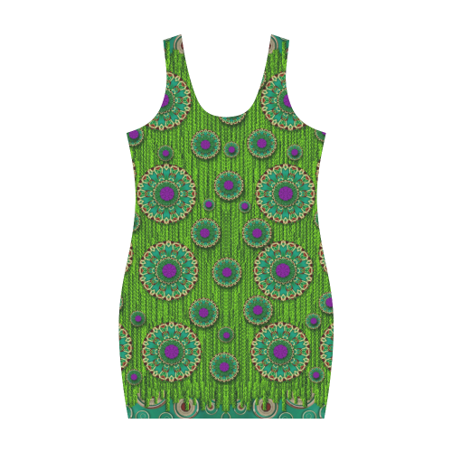 landscape and scenery in the peacock forest Medea Vest Dress (Model D06)