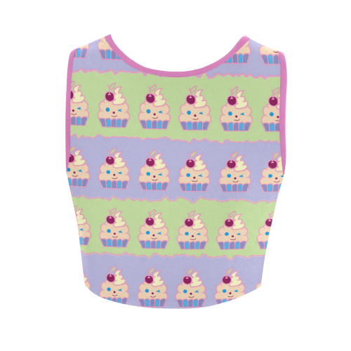 Cupcakes Women's Crop Top (Model T42)