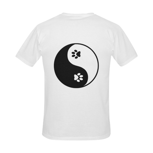 Cute Paws Yin Yang Men's Slim Fit T-shirt (Model T13)
