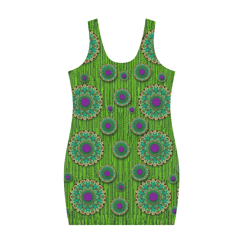 landscape and scenery in the peacock forest Medea Vest Dress (Model D06)