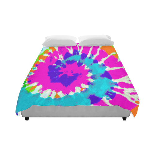 Power Spiral Batik pink blue purple orange Duvet Cover 86"x70" ( All-over-print)