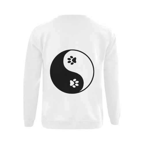 Cute Paws Yin Yang Gildan Crewneck Sweatshirt(NEW) (Model H01)