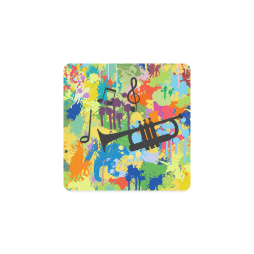 Let´s Music Colorful Splash Square Coaster