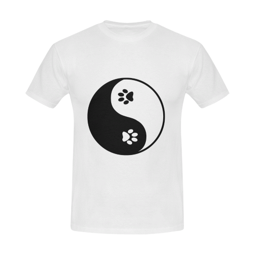 Cute Paws Yin Yang Men's Slim Fit T-shirt (Model T13)