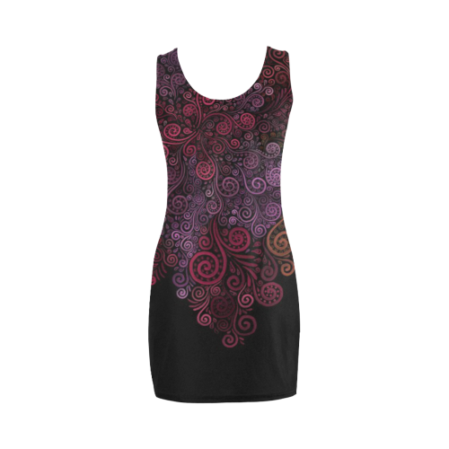 Psychedelic 3D Rose Abstract Medea Vest Dress (Model D06)