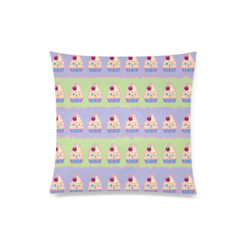 Cupcakes Custom Zippered Pillow Case 20"x20"(Twin Sides)