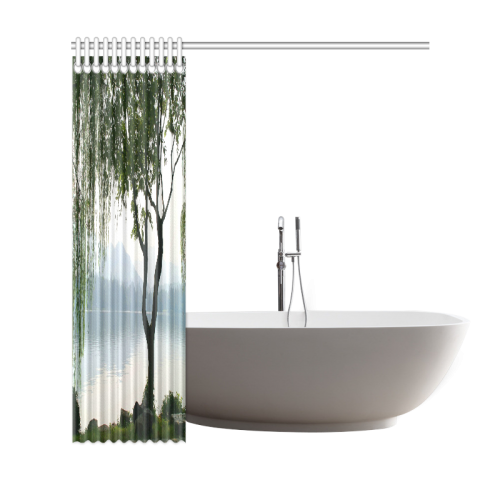 Weeping Willow Mountian View Shower Curtain 69"x72"