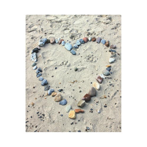 Beach Heart Stones Duvet Cover 86"x70" ( All-over-print)