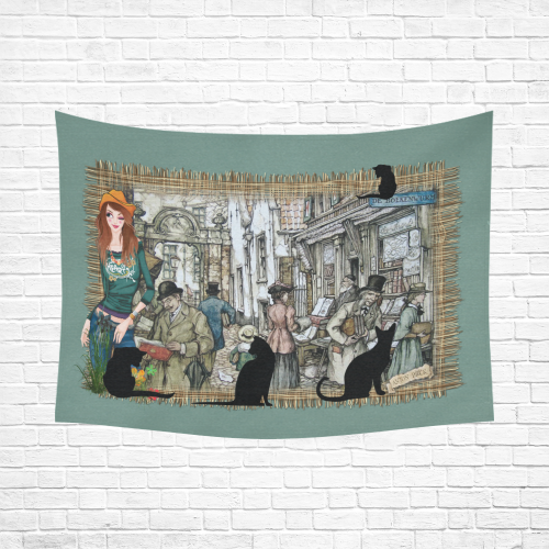 The boekewurm Cotton Linen Wall Tapestry 80"x 60"