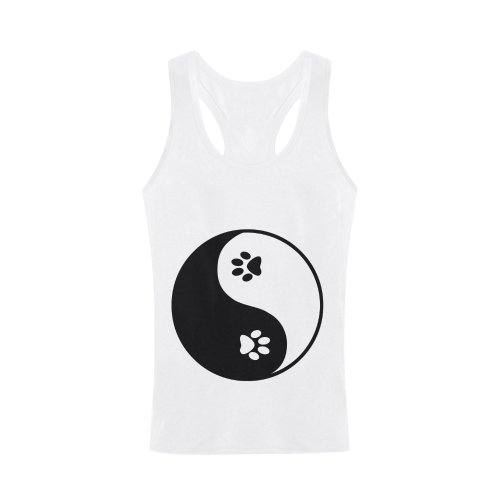 Cute Paws Yin Yang Men's I-shaped Tank Top (Model T32)