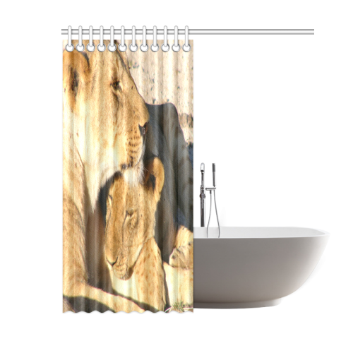 Lion And Cub Love Shower Curtain 60"x72"