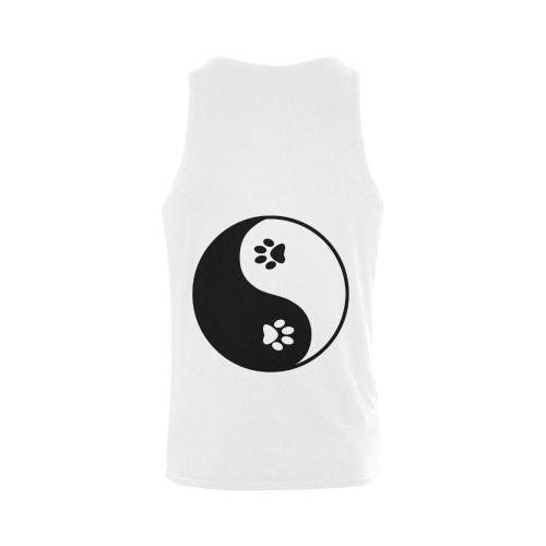 Cute Paws Yin Yang Men's Shoulder-Free Tank Top (Model T33)