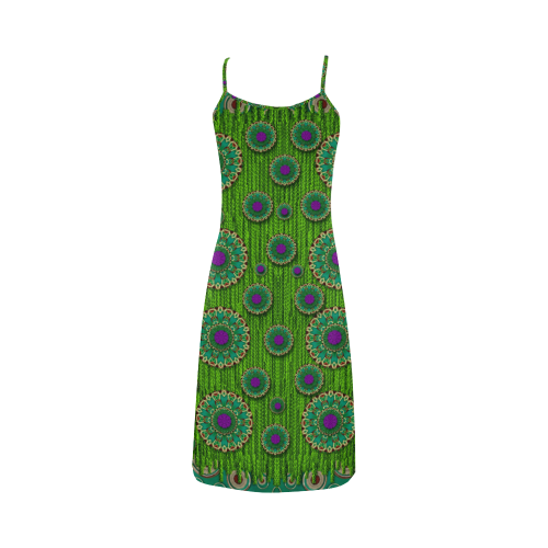 landscape and scenery in the peacock forest Alcestis Slip Dress (Model D05)