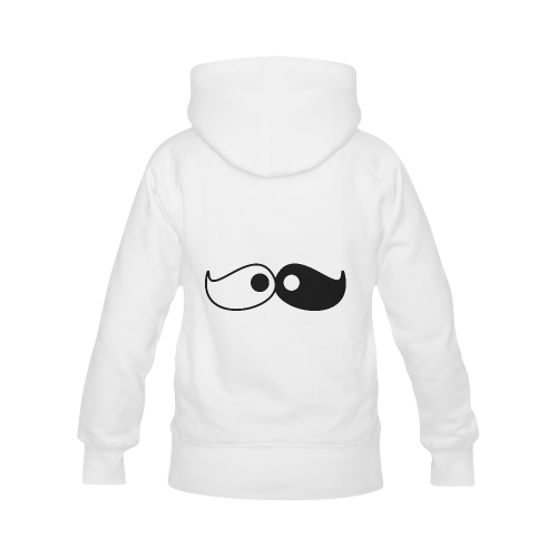 Hipster Yin Yang Moustache Men's Classic Hoodies (Model H10)