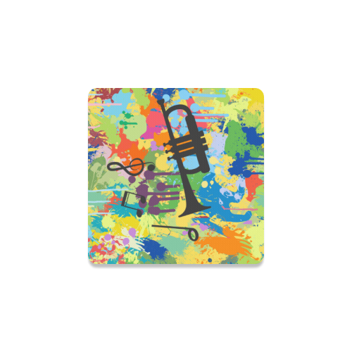 Let´s Music Colorful Splash Square Coaster
