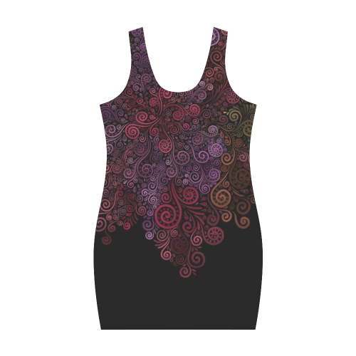 Psychedelic 3D Rose Abstract Medea Vest Dress (Model D06)
