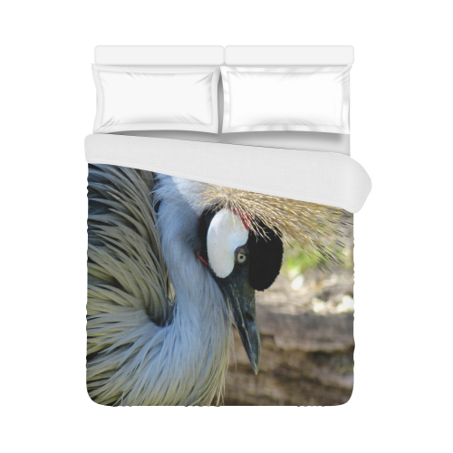 Grey Crowned Crane Duvet Cover 86"x70" ( All-over-print)