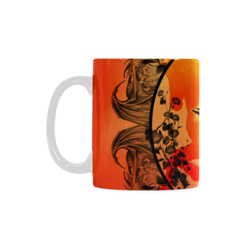 Wonderful black unicorn silhouette White Mug(11OZ)