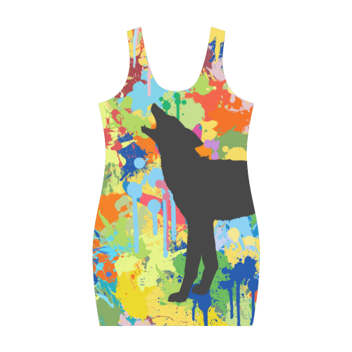 Free Blsck Wolf Colorful Splash Complete Medea Vest Dress (Model D06)
